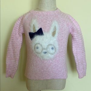 Cat & Jack girls fuzzy bunny sweater size 18M